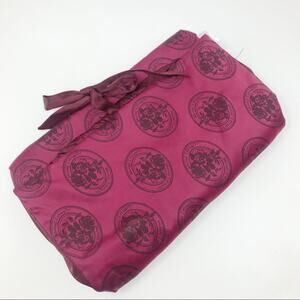 Vintage Victorias Secret Burgundy Satin Lingerie Jewelry Delicates Travel Bag